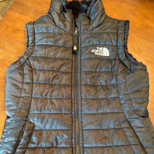 Like New Girls NorthFace Reversible Mossbud Vest
